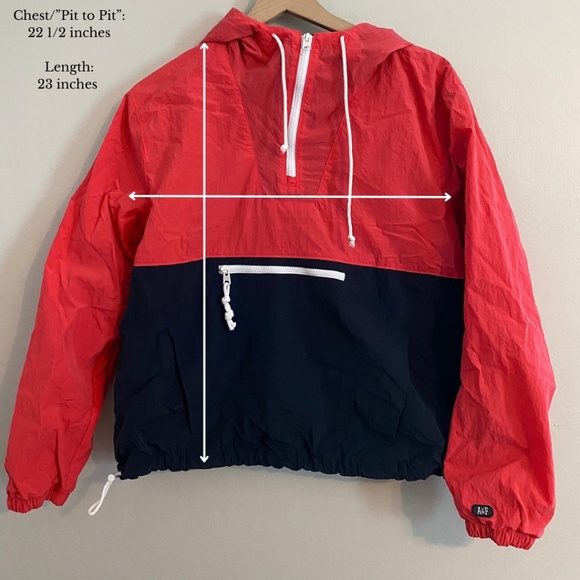 Abercrombie & Fitch Y2K Colorblock Quarter Zip Windbreaker MEDIUM - Picture 10 of 10